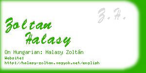 zoltan halasy business card